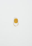 Sandwich Deco Ring — Carnelian & Yellow Jade