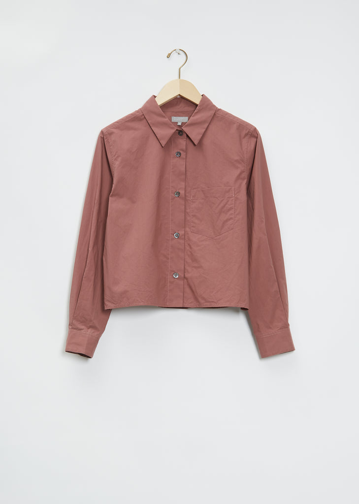 Cropped Long Sleeve Cotton Shirt