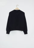 Wide Trim Cashmere V-Neck