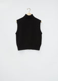 Sleeveless Cashmere Roll Neck