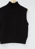 Sleeveless Cashmere Roll Neck