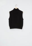 Sleeveless Cashmere Roll Neck