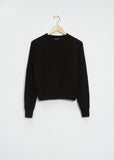 Short Classic Cashmere Crewneck — Black