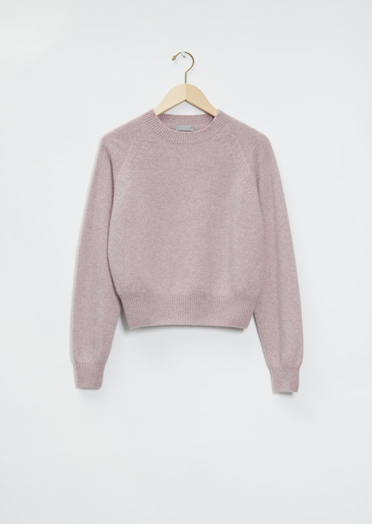 Short Classic Cashmere Crewneck — Crocus