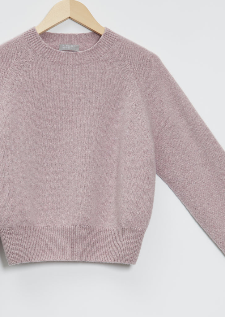 Short Classic Cashmere Crewneck — Crocus