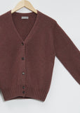 Seamless V-Neck Cashmere Cardigan — Heather