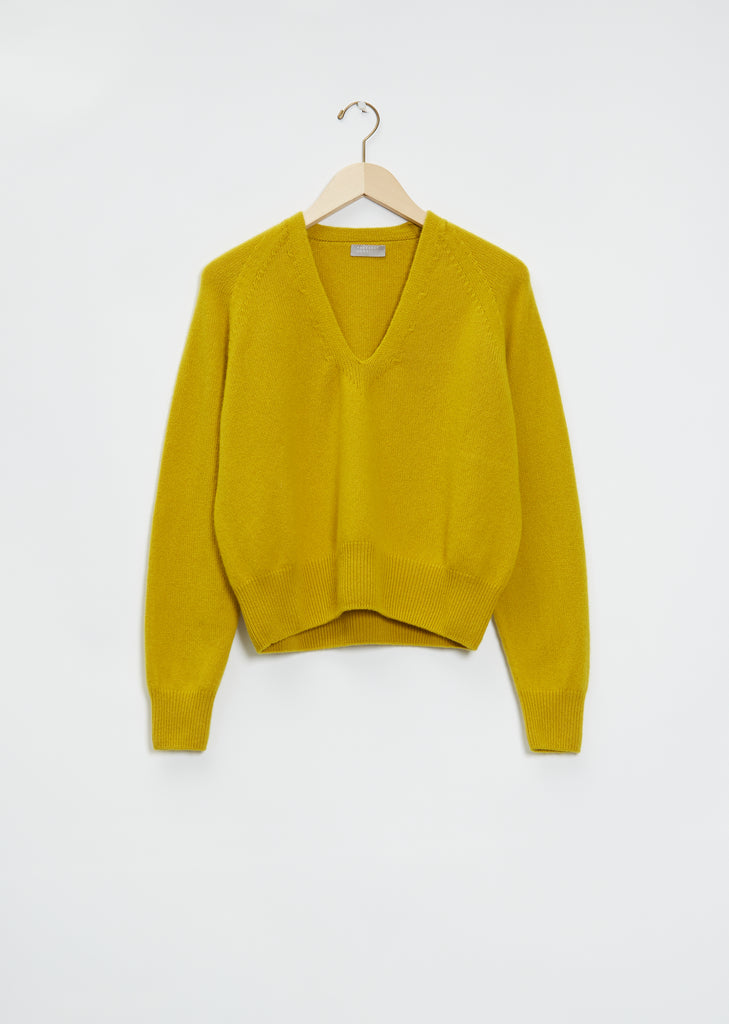 Cropped Cashmere V-Neck