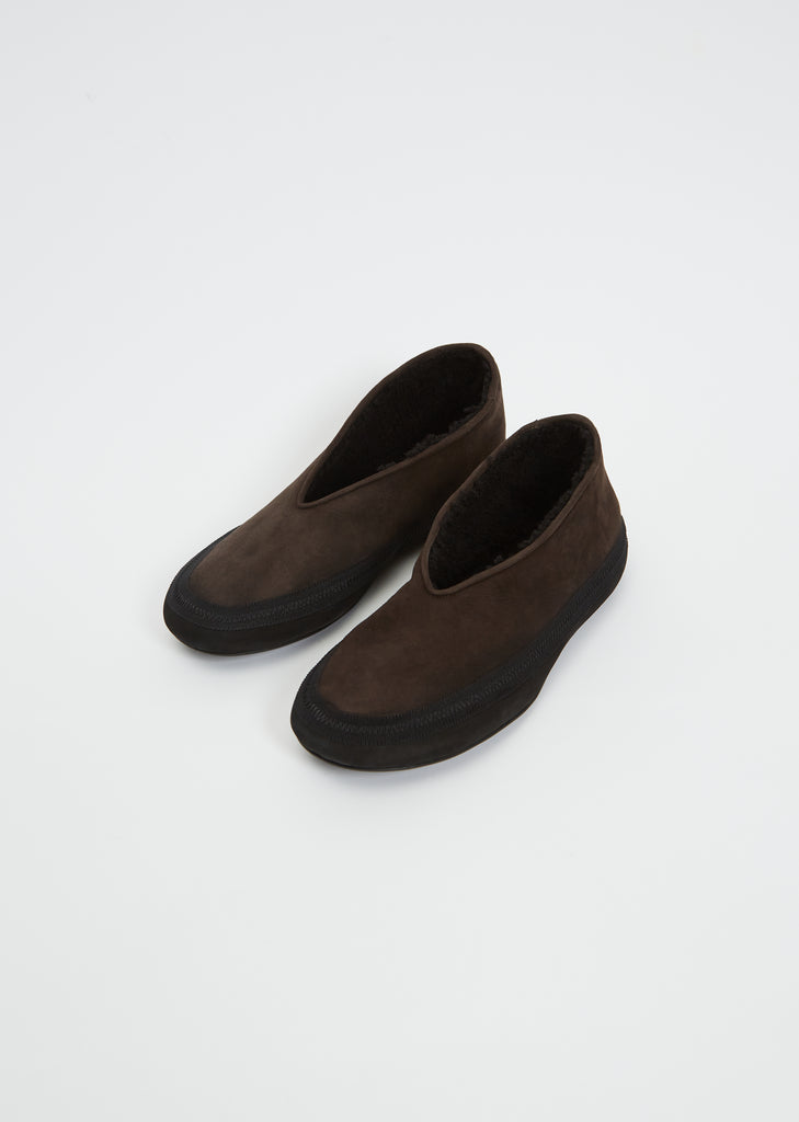 Suede Fairy Shoe — Classic Brown