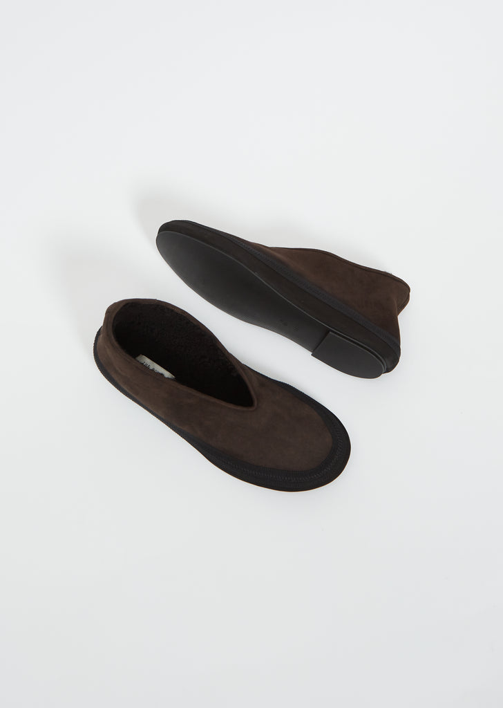Suede Fairy Shoe — Classic Brown