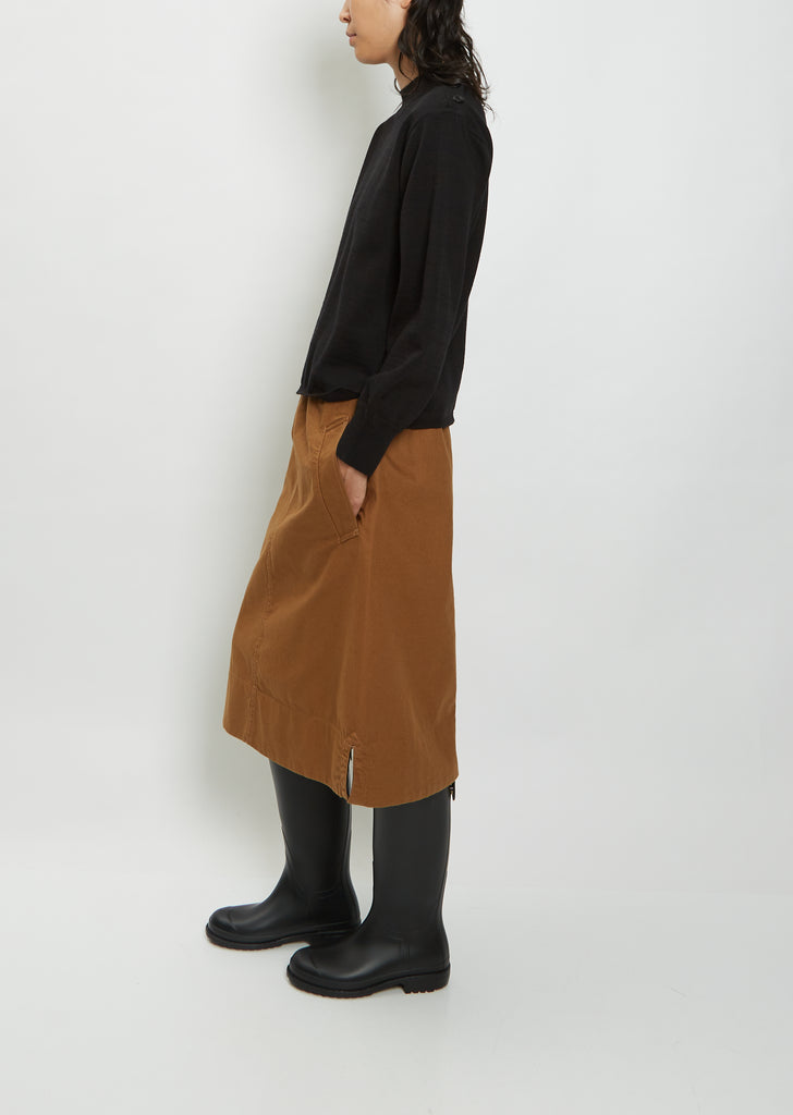 Cotton Wool Button Mock-Neck