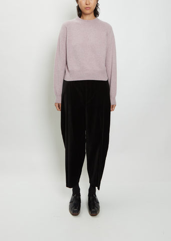 Short Classic Cashmere Crewneck — Crocus