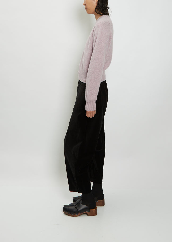 Short Classic Cashmere Crewneck — Crocus