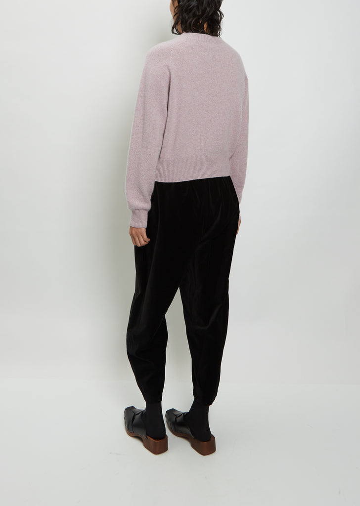 Short Classic Cashmere Crewneck — Crocus