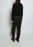 Short Classic Cashmere Crewneck — Black