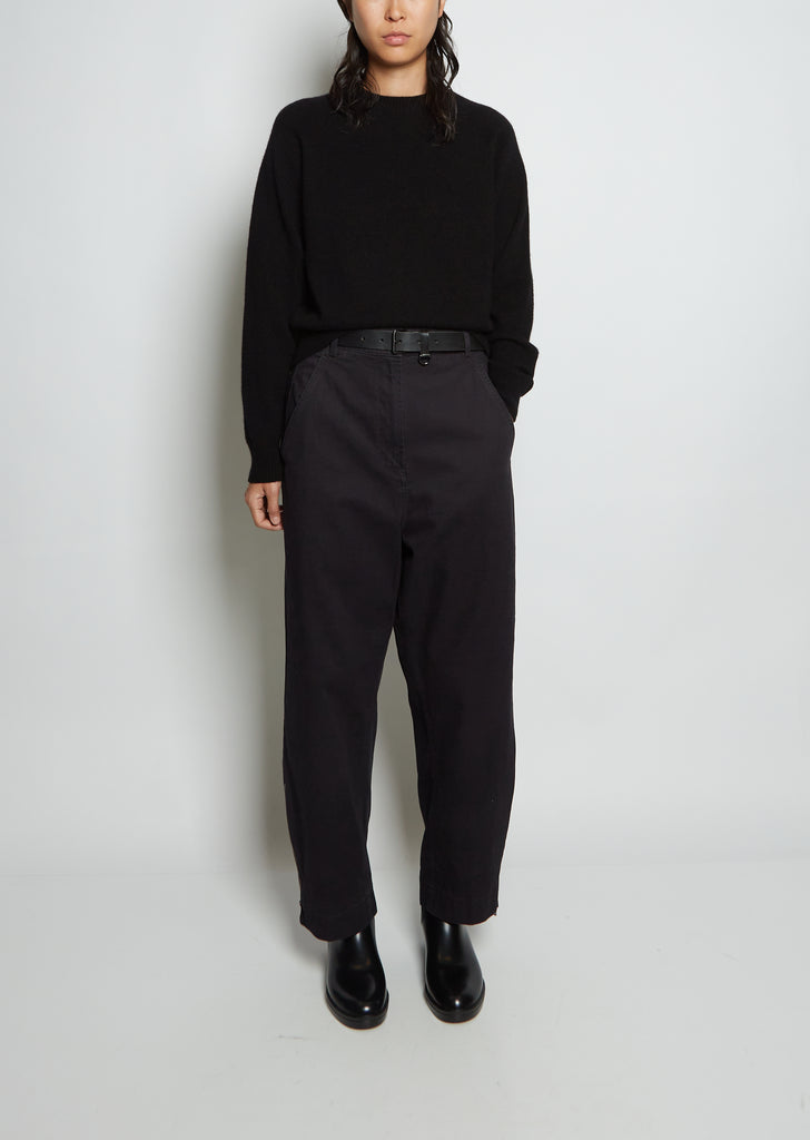 Zip Adjuster Cotton Trousers