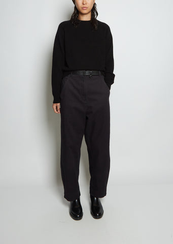Zip Adjuster Cotton Trousers
