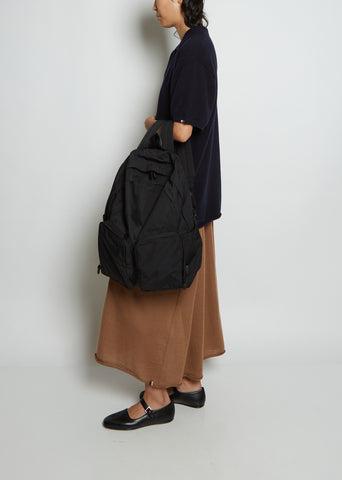 Gabardine Backpack — Black