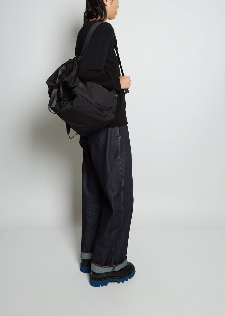 Gabardine 2-Way Backpack — Black