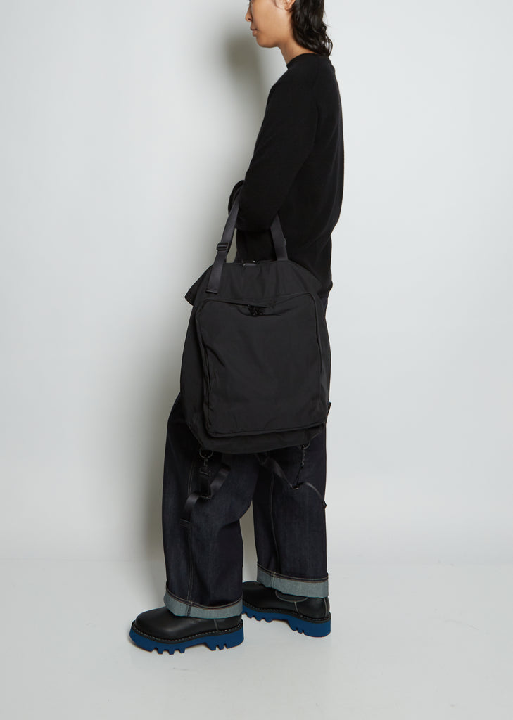 Gabardine 2-Way Backpack — Black