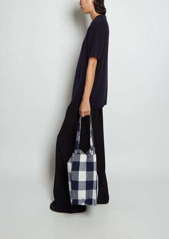 Medium Easy Bag — Plaid Navy