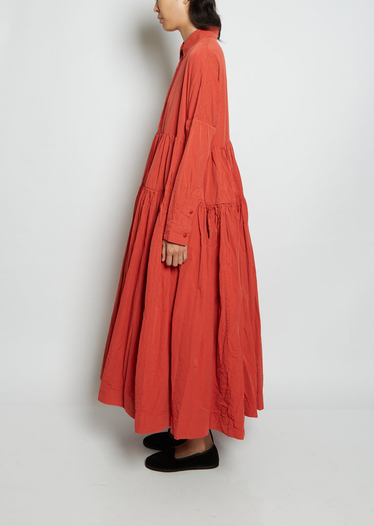 Stephy Cotton Dress — Burnt Orange