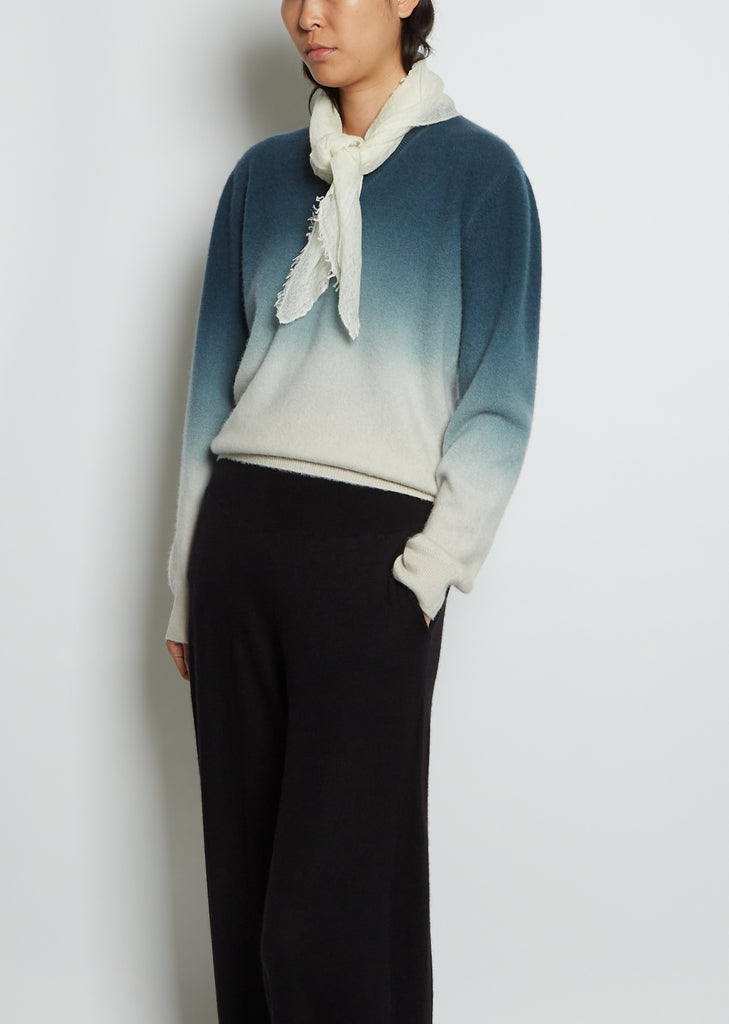 Woven Cashmere Scarf — Silver Green