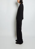 Boyfriend R-Neck Cashmere Sweater —  Black