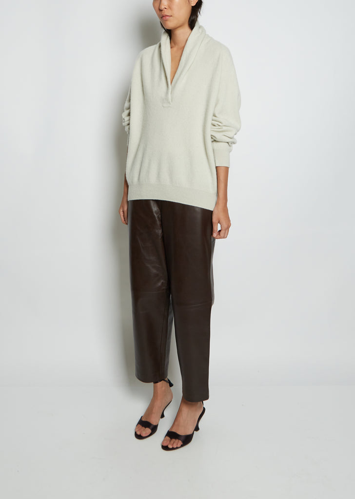 Hamza Cashmere Sweater — Silver Green