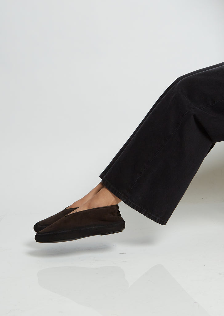 Suede Fairy Shoe — Classic Brown
