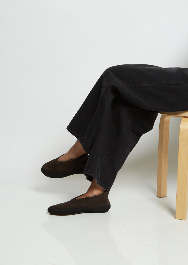 Suede Fairy Shoe — Classic Brown
