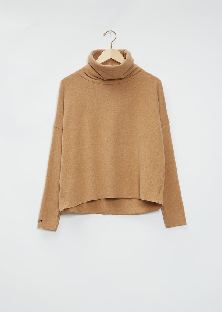 Short Cotton Turtleneck — Cookie