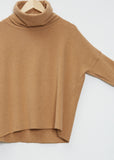 Short Cotton Turtleneck — Cookie
