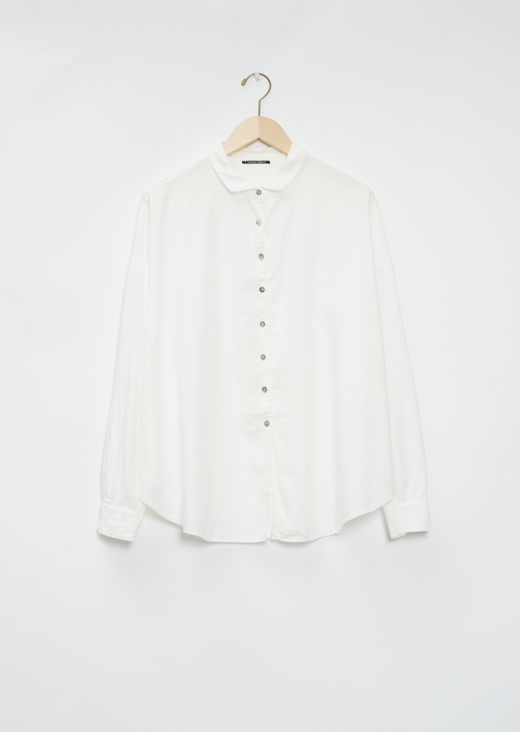 Short Collar Cotton Shirt TVC — Milk