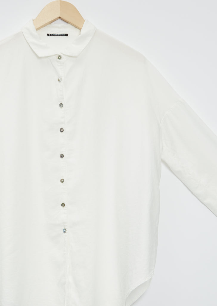 Short Collar Cotton Shirt TVC — Milk