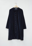 Velvet Collar Dress — Navy