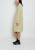 Velvet Collar Dress — Beige