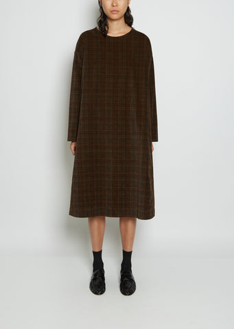 Tartan Cotton Velvet Dress