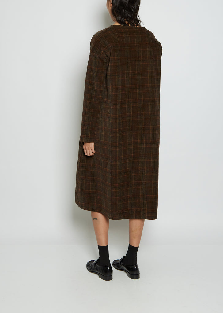 Tartan Cotton Velvet Dress