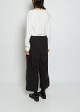 Pinstriped W&S Cotton and Wool Trousers