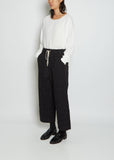 Pinstriped W&S Cotton and Wool Trousers