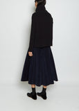 Short Cotton Turtleneck — Black