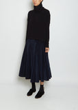 Short Cotton Turtleneck — Black