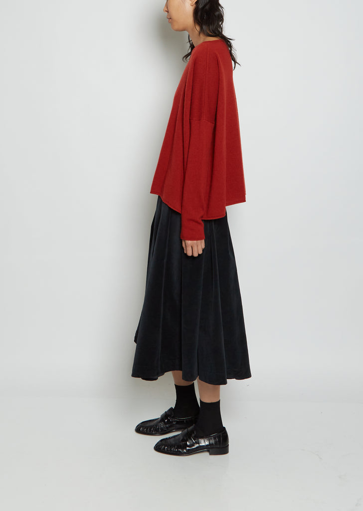Boat-Neck Pullover WS Cashmere Sweater