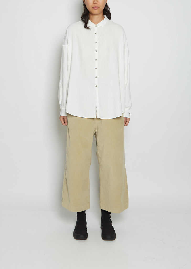 Short Collar Cotton Shirt TVC — Milk