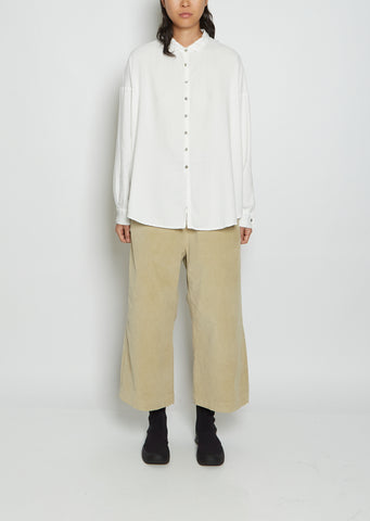 Short Collar Cotton Shirt TVC — Milk