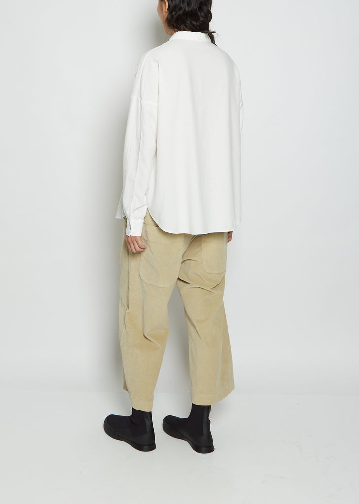 Short Collar Cotton Shirt TVC — Milk