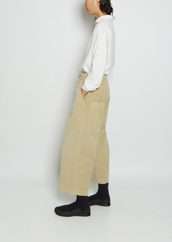 Velvet W&S Trousers — Beige