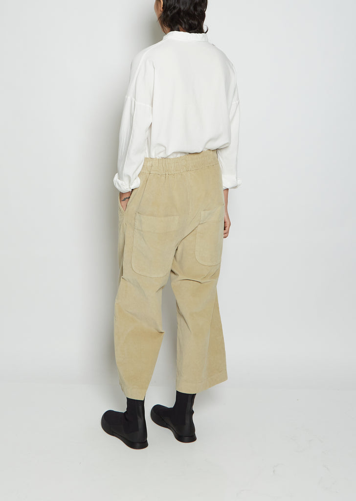 Velvet W&S Trousers — Beige