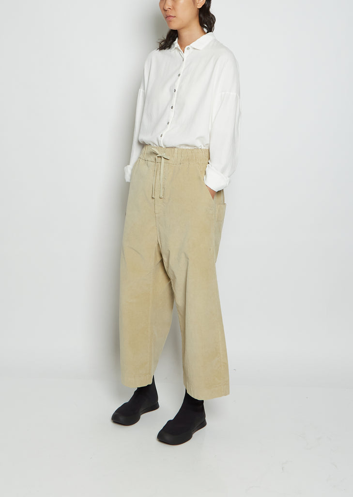 Velvet W&S Trousers — Beige