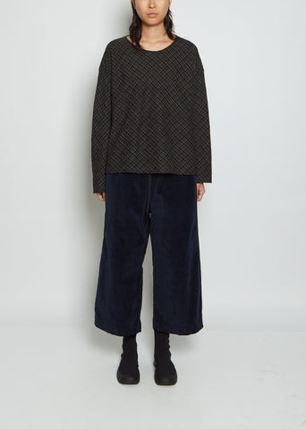 T-Shirt Tartan Wool — Black